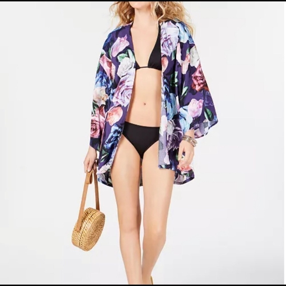 La Blanca swimwear tunic Open cover up swim cover-up size S/M NWT floral